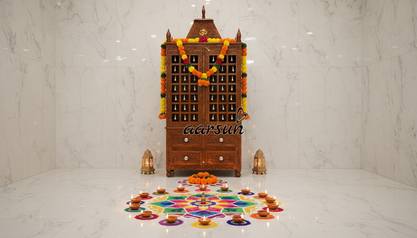 Premium Teak Wood Mandir Design for Interiors
